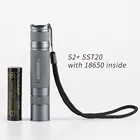 Конвой S2 + с luminus SST20, медной пластиной DTP, стеклянной линзой с ar-покрытием, прошивкой 7135 Бискотти, фонариком 18650, с аккумулятором 18650