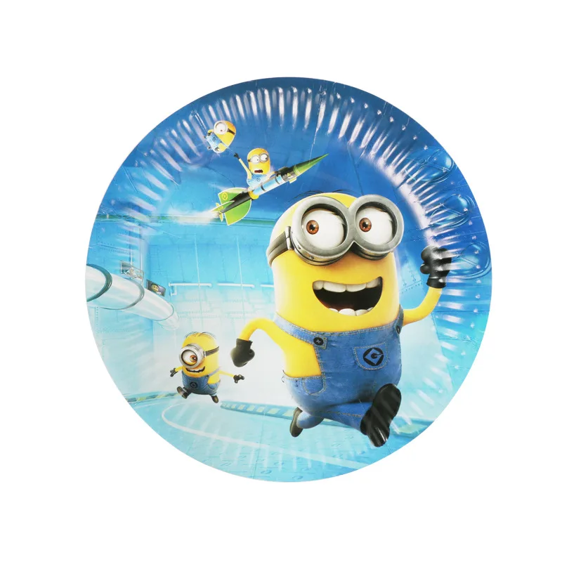 Одноразовая посуда Minion чашки тарелки флаги мешок для лова Топпер капкейков