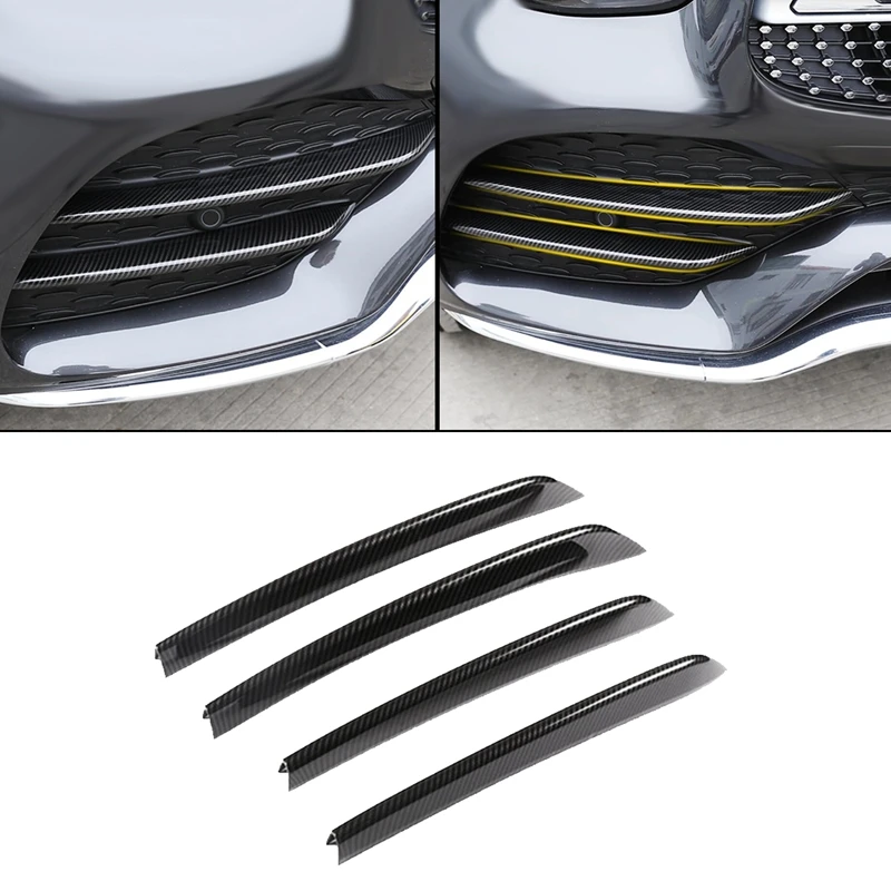 

Carbon Fiber Front Bumper Fog Light Trim Spoiler for Mercedes-Benz GLC Coupe 2020 2021