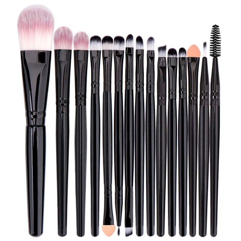 

15 PCs Professional Makeup Brushes Set Eyeshadow Beauty Tools Goat Hair Kit for Makeup Up Blush Blending pinceaux