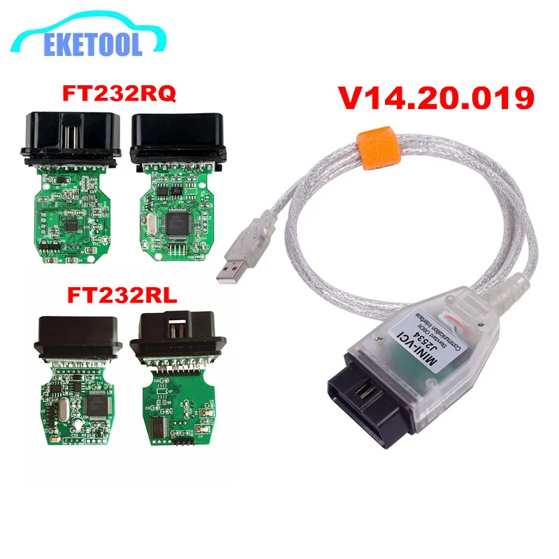 Мини VCI j2534 V14.20.019 Диагностика автомобиля OBD2 Стандартный инструмент для Toyota TIS Techstream мульти-язык