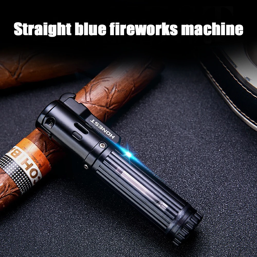 

Torch Turbine Lighters Butane Gas Lighter Grinding Wheel Blue Flame Windproof Spray Gun Lighter Cigarette Smoking Accessories