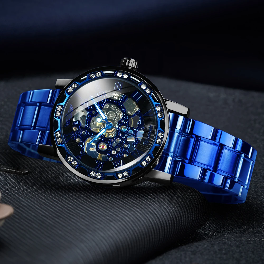 Часы наручные WINNER Мужские механические брендовые Роскошные модные часы