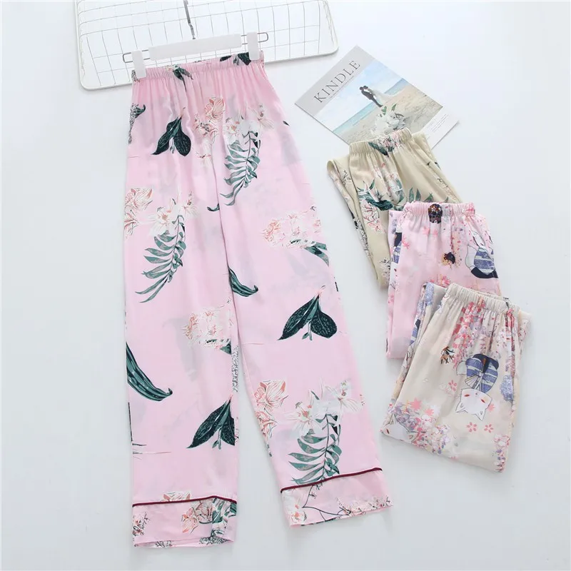 Мужские хлопковые пижамы женские весенние и осенние брюки домашние свободные