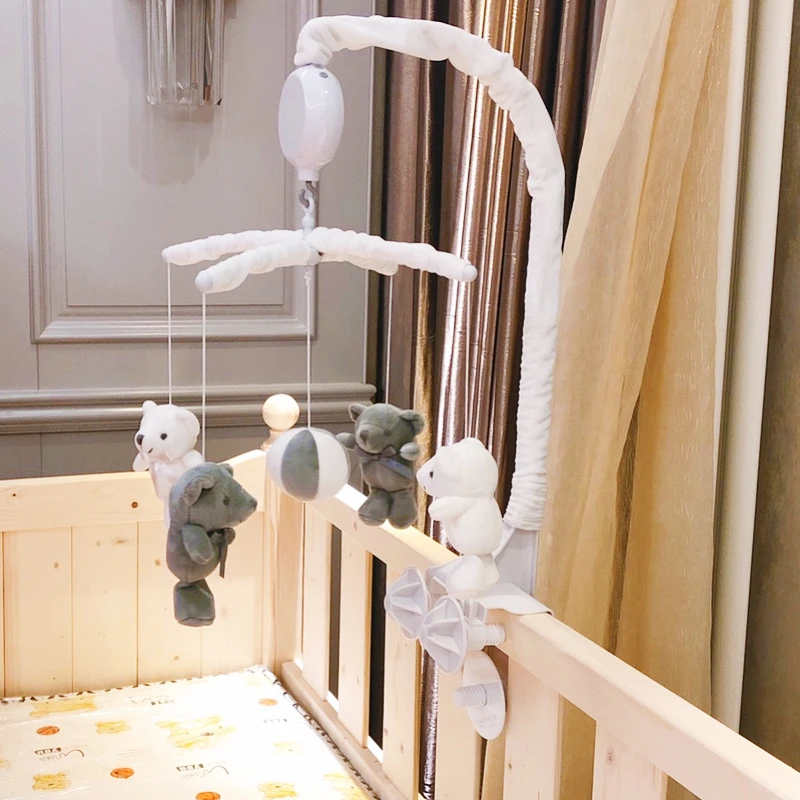 

Baby Crib Rattles Baby Toys 0-12 Months Infant Bear Handmade Toy Clockwork Music Box Bed Bell Toy Mobile Newborn Toys For Kids