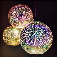 modern electroplate glass ball led pendant light firework lampshade pendant lamp e27 for loft restaurant bar dining room kitchen