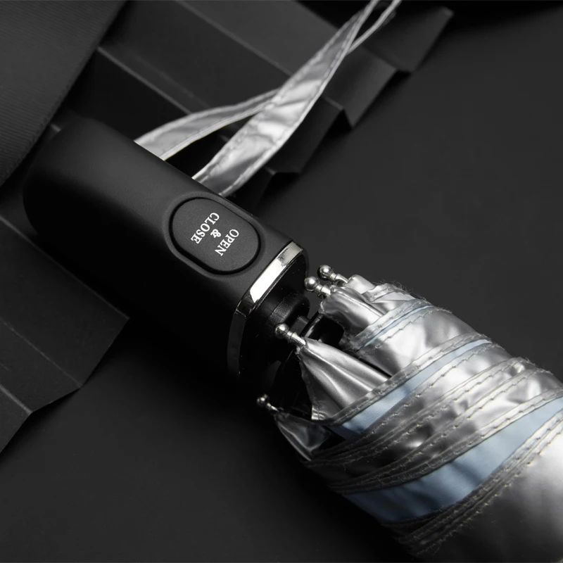 Складной плоский Зонт от дождя женский Автоматический зонтик с защитой УФ