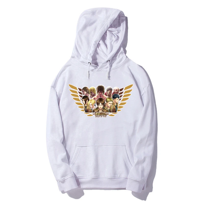 Толстовки с принтом атака на Титанов хлопковые флисовые пуловеры унисекс