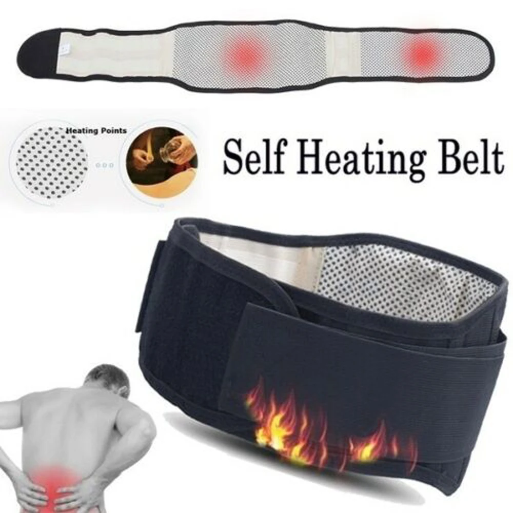 

Hot Magnetic Back Support Brace Belt Lumbar Lower Waist Posture Corrector Adjustable Double Adjust Pain Relief For Men Women