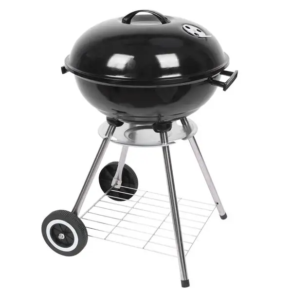 

18 Inch Charcoal Stove Enamel (Cover Furnace Body) White Side Wheel Diameter 15cm Outdoor Garden barbecue stove BBQ Cooking