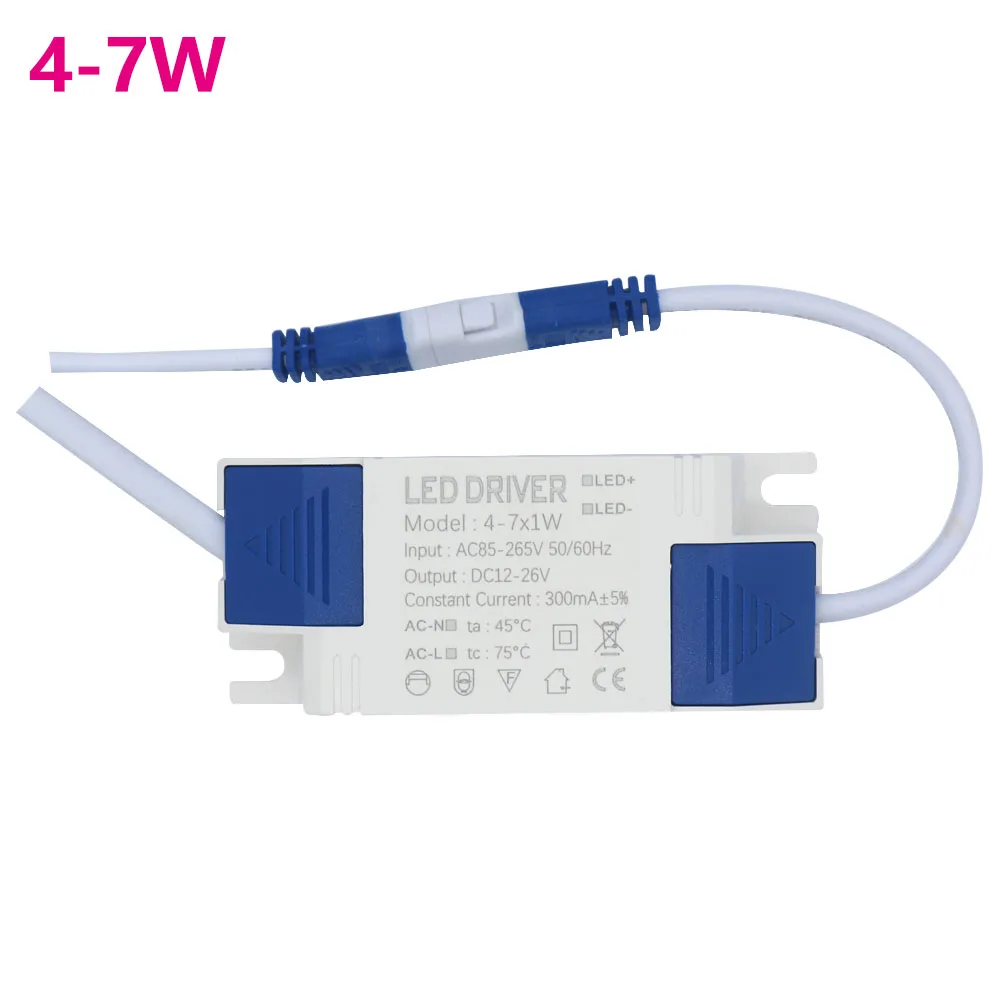 LED Driver 1-3W 4-7W 8-12W 12-18W 18-25W 25-36W Lighting Transformers 300mA For Power Light Panel Downlight DIY Bulbs