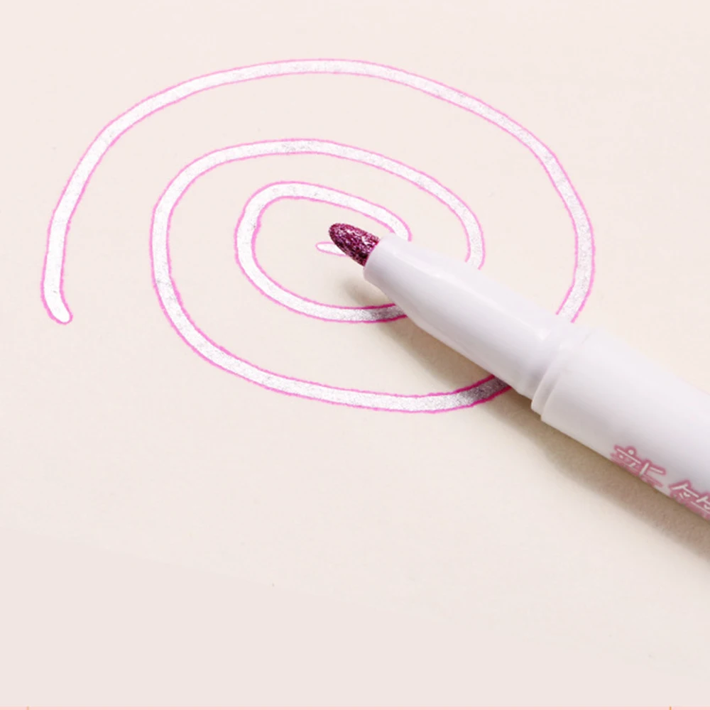 

8pcs/set Colorful Double Line Pen Highlighter Fluorescent Marker Candy Color Student Multicolor Hand Note Pen Dropshipping