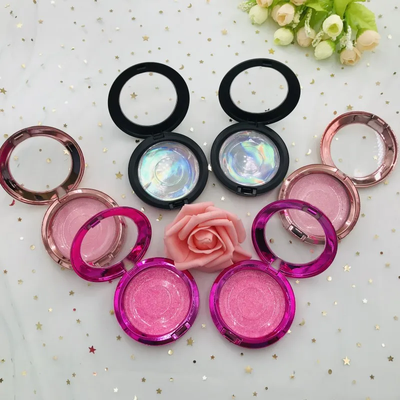 3D норковые ресницы оптом под заказ черный/розовое золото/розово красный круглый