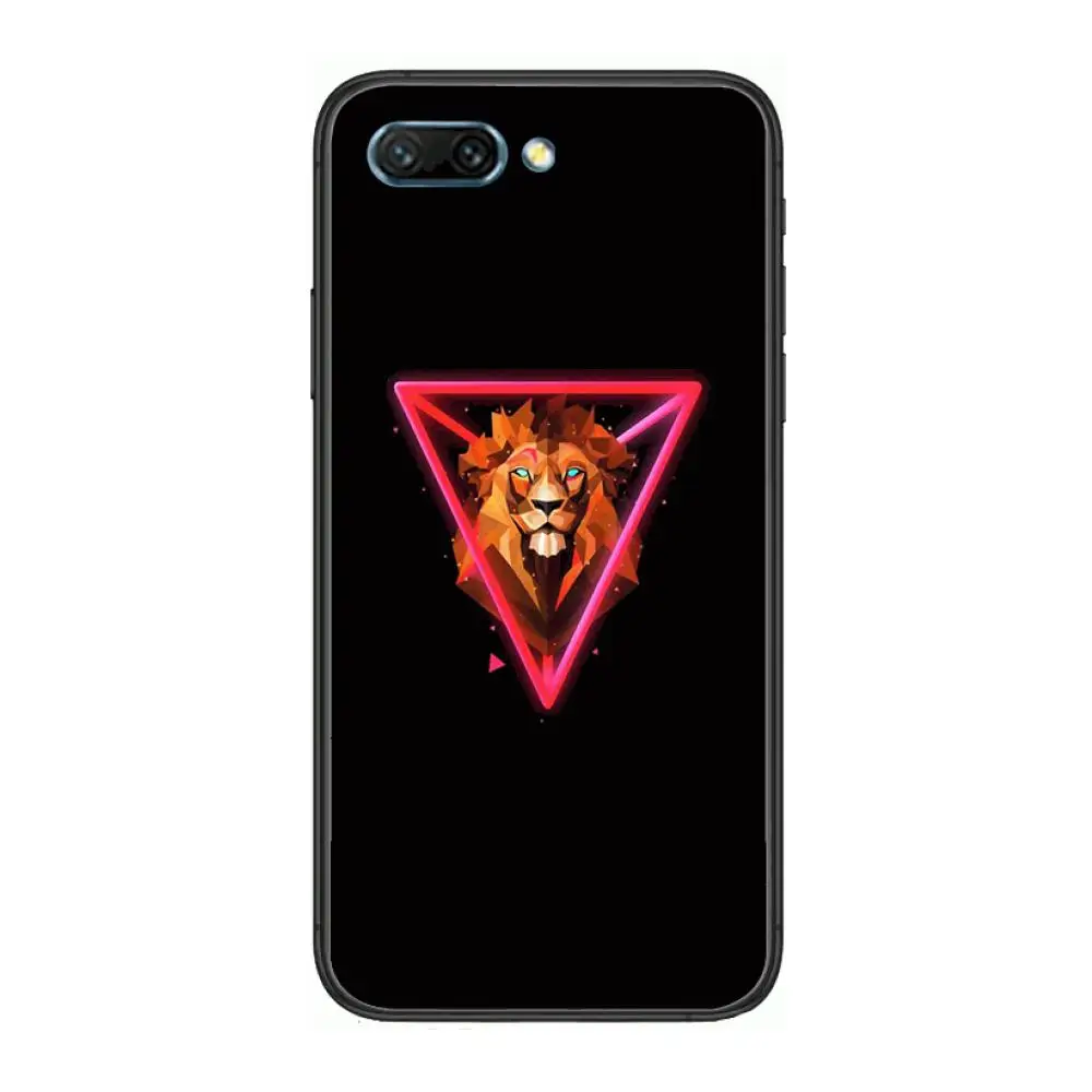 

Animal head clear Phone Case For Huawei Honor 10 9 8 7 N Pro Lite A C RU Black Etui Coque Hoesjes comic fashion