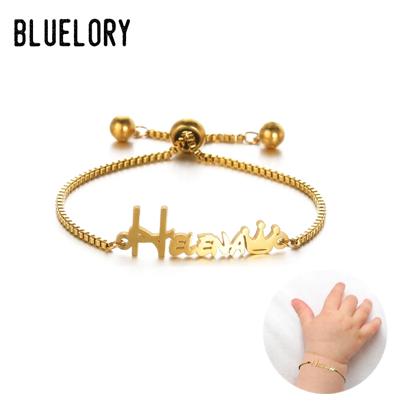 Браслеты Bluelory из нержавеющей стали под заказ ювелирные украшения для младенцев