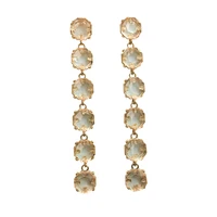 trend jewelry earrings long crystal for female dangle drop earrings wedding party fashion jewelry gift