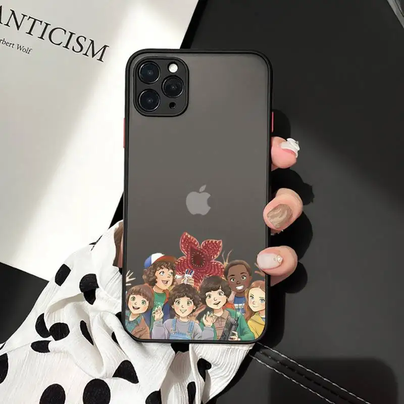 

Stranger things Phone Case For iphone 12 11 8 7 plus mini x xs xr pro max matte transparent cover