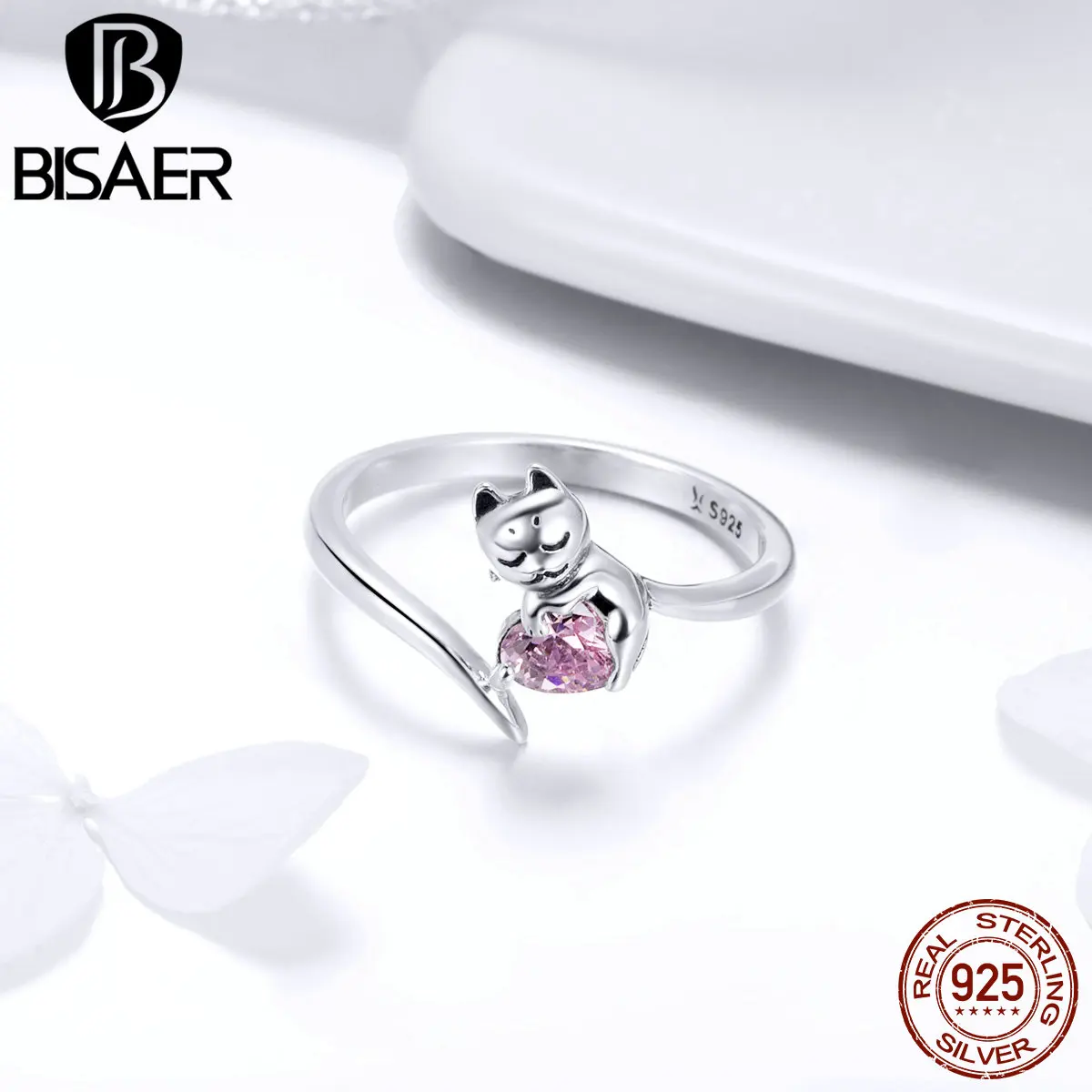 Женские серебряные кольца в виде собачьей лапы с черной эмалью|Кольца| |