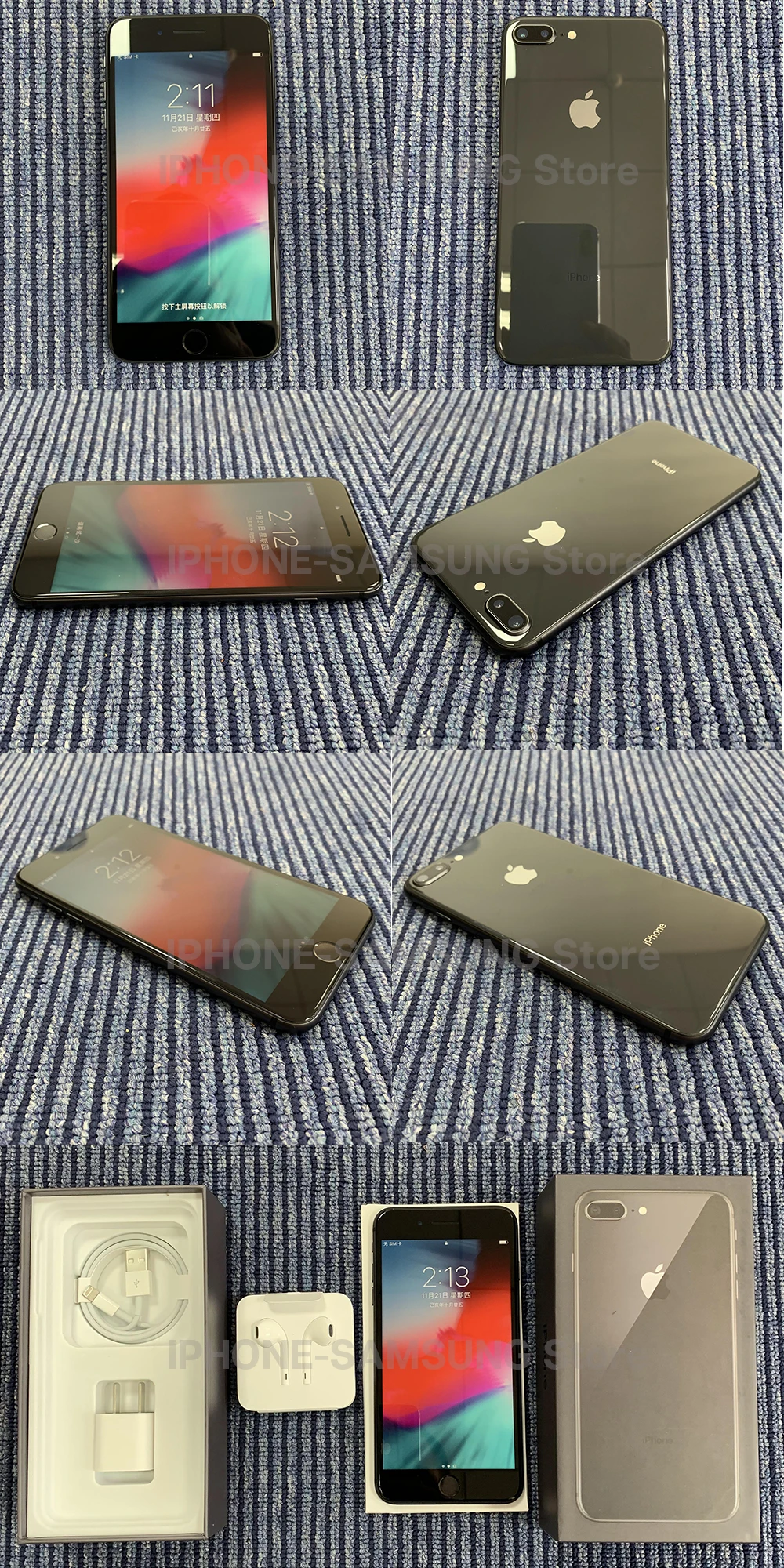 Мобильный телефон Apple iphone 8 Plus с шестиядерным процессором iOS 256 Гб ПЗУ 5,5 дюйма 12MP с отпечатком пальца LTE