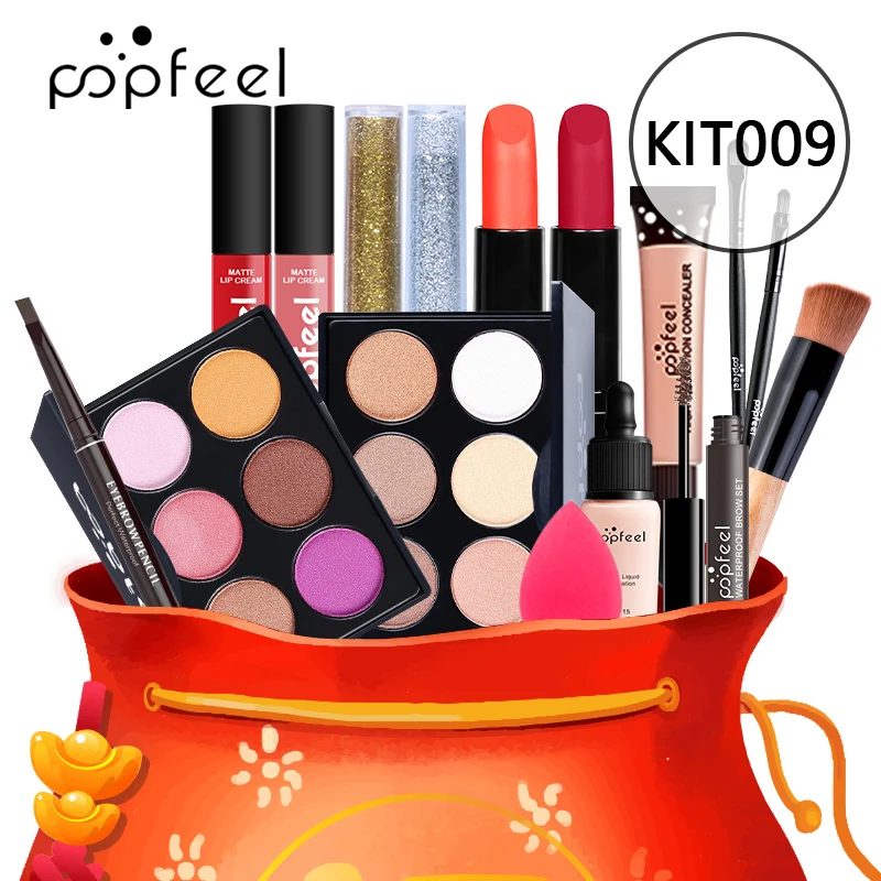 

POPFEEL Makeup Assorted (8,15) Pce Lot Cosmetics Kit with No Duplicates (Light/Medium)