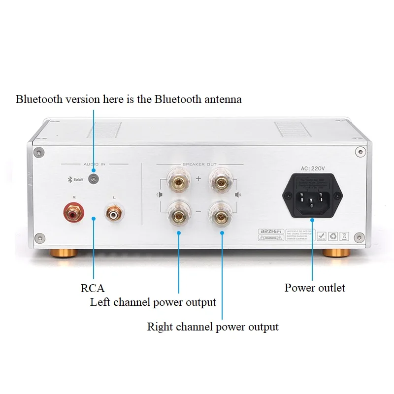 Class AB Dual VU Meter Power Amplifier Bluetooth 5.0 New Sanyo Thick Film STK443 Retro Desk AMP 25W *2 