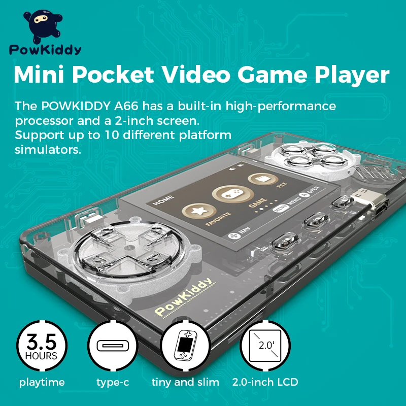 

POWKIDDY TRIMUI Ultra-Small Mini Transparent Metal Shell Game Console Supports Adding ROM Children's Cheap Gifts