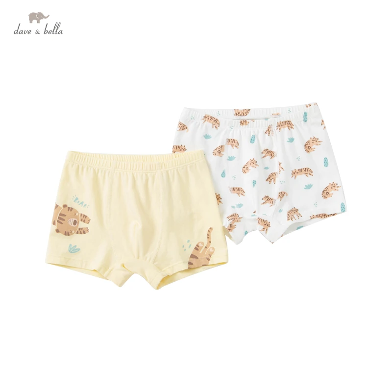 

DBX18682 dave bella baby boys fashion 2 pieces one set cotton casual cartoon print kids boy panties