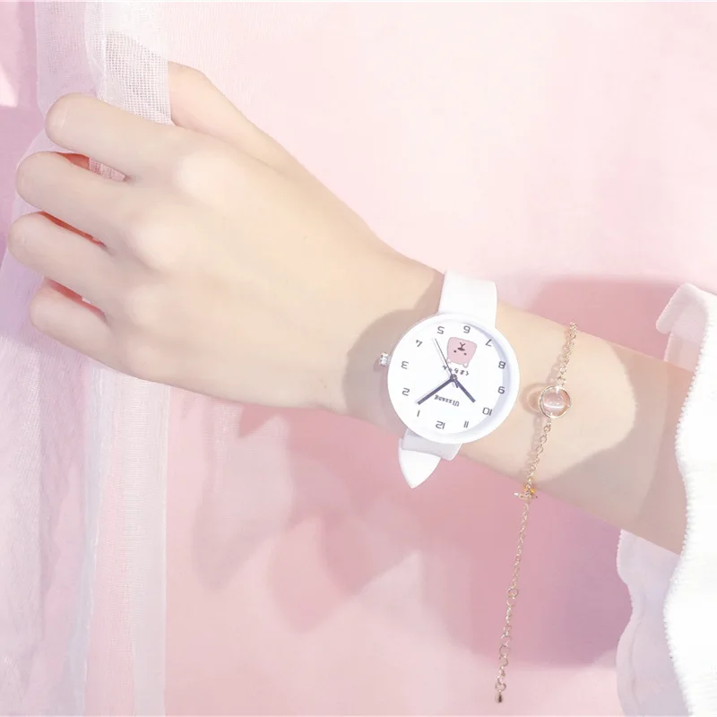 2019 изысканные силиконовые часы с милым мультяшным медведем модные повседневные