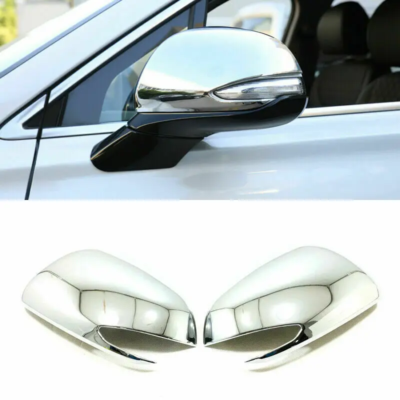 

For Hyundai Santa Fe 2019 2020 Chrome Rearview Side Door Mirror Cover Trim 2pcs Car modification Auto parts
