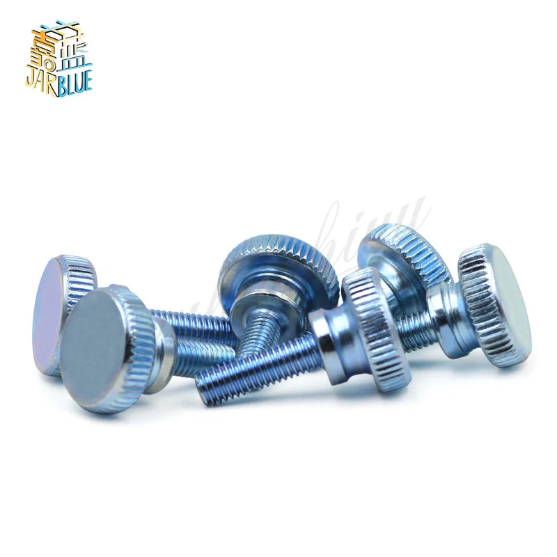 

10pcs GB834 M5 Carbon Steel thumb screw with collar round head with knurling manual adjustment screws bolt M5*(8/10/12~35) MM