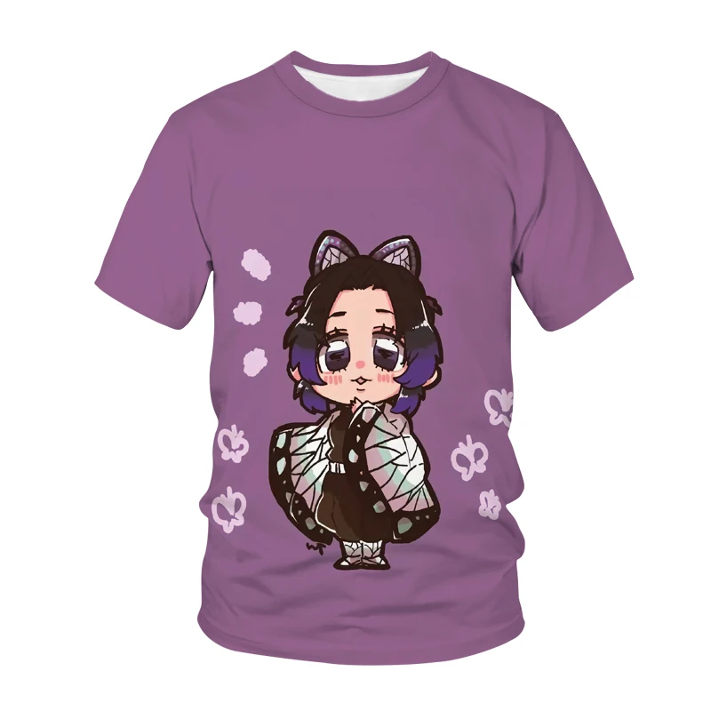 

Cool New Children Catoon Demon 3D Print T-shirts Kids Tops Boy Anime Cosplay Kimetsu no Yaiba tshirt Summer Short T-shirt