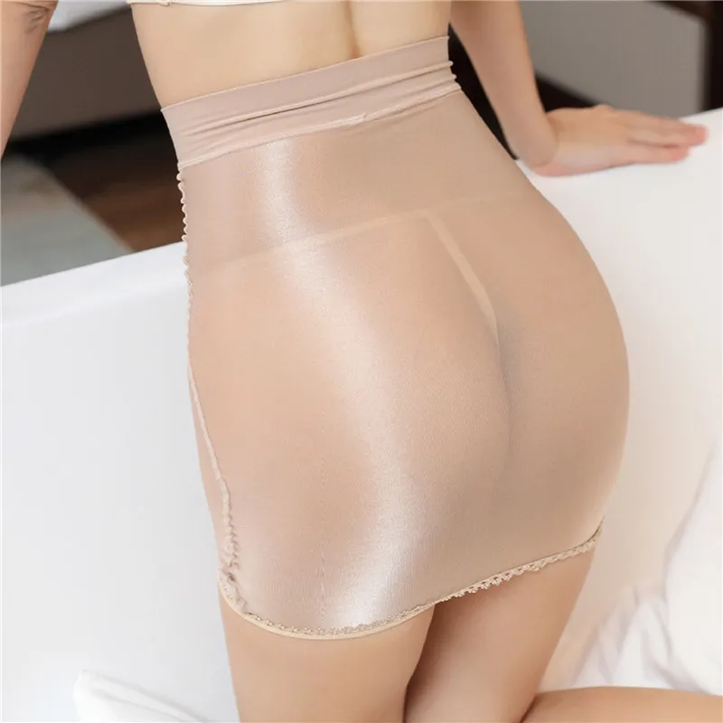 

6 Colors Sexy High Waist Women Erotic Skirt Shiny Oil Gloosy Lace Mini Skirt Underwear Pencil Skirt See Through Female Lingerie
