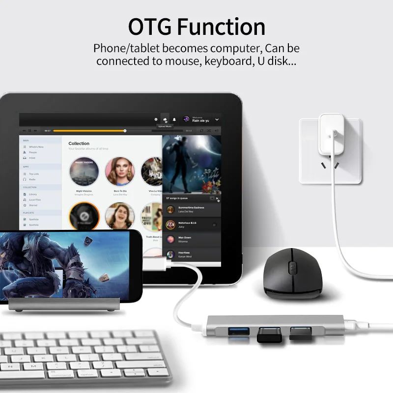 4 порта usb c 30 концентратор otg usb спли