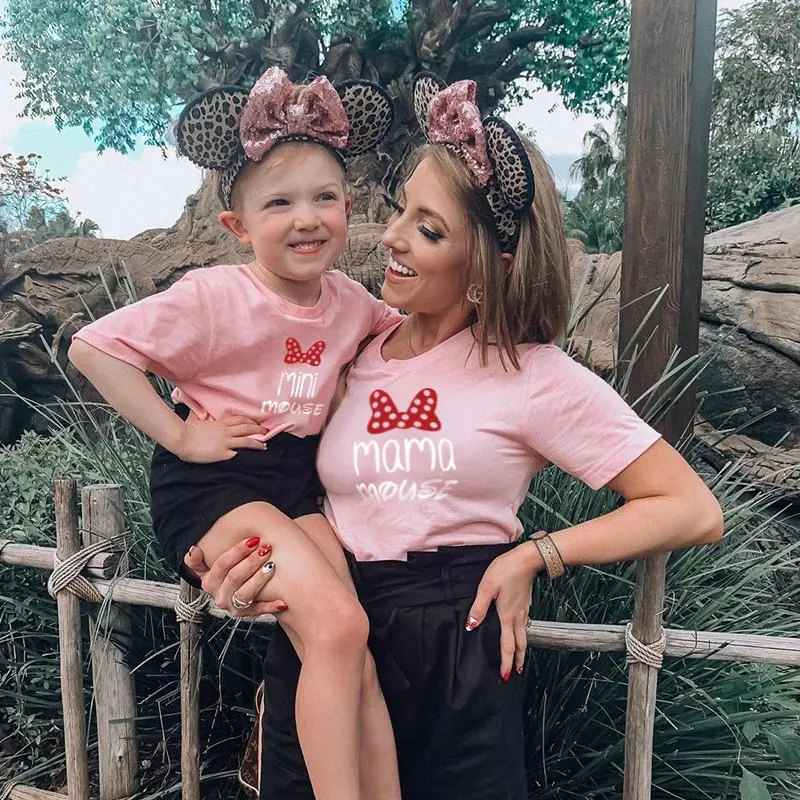 

2021 Summer Family T-shirt Rainbow Family Matching Outfits Mommy And Me Clothes Tee-shirt Clothes Woman Girl Cotton Tops
