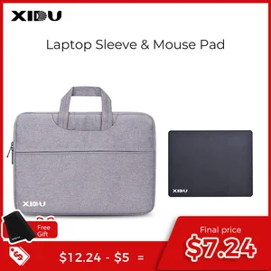 xidu laptop handbag waterproof 11 13 14 inch universal notebook bag for macbook air for asus lenovo dell women men briefcase bag free global shipping