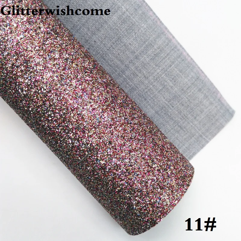 11 Glitterwishcome 21X29 см A4 Размер Vinilo Textil, Vinil Para Lazos, блестящий винил, тонкая блестящая ткань для бантов, GM154A - Цвет: 11