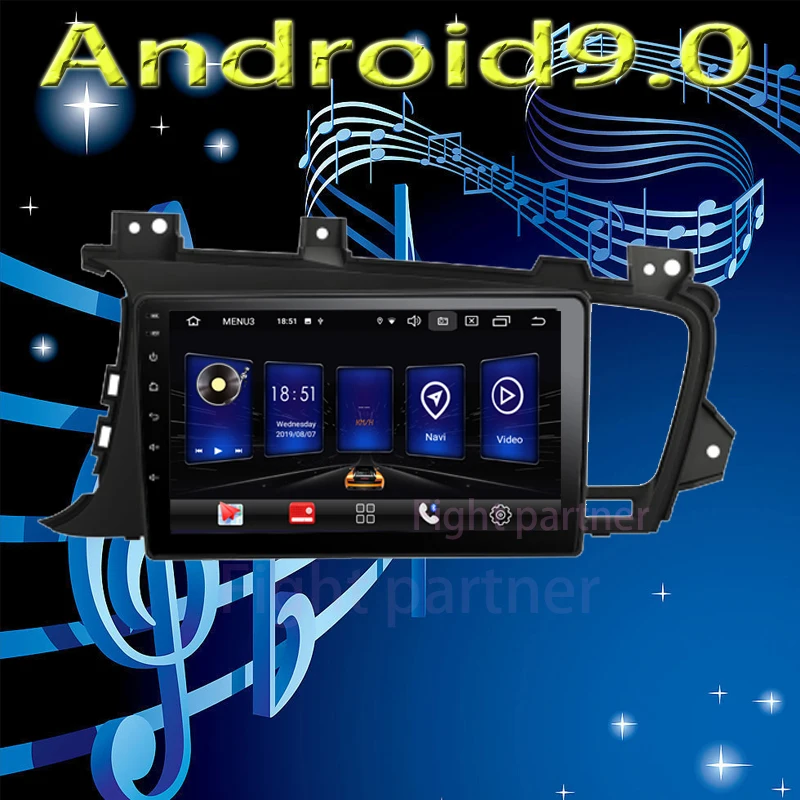 Автомобильный мультимедийный плеер 2.5D + IPS Android 9 0 2 Din DVD аудио для Kia K5 Optima 2011 2015