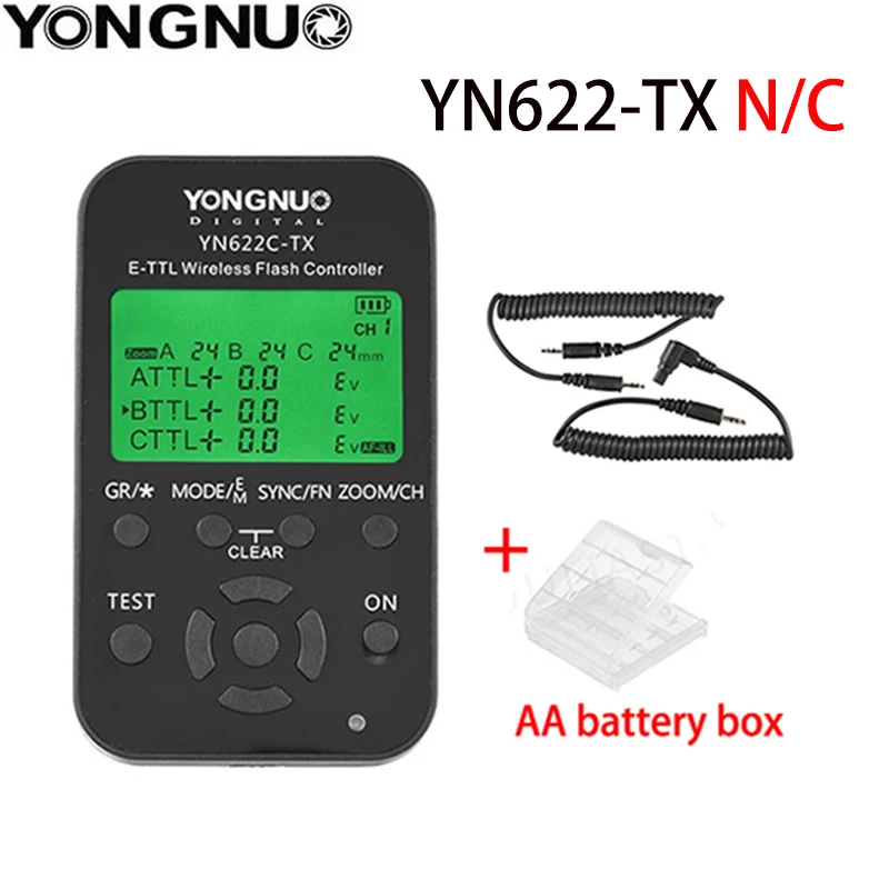 Yongnuo YN-622C-TX/YN-622N-TX YN622 LCD беспроводной контроллер вспышки e-TTL 1/8000s триггерный