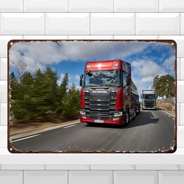 

Truck Metal Tin Sign Garden Decor Wall Sticker Fashion Accessories Living Room Decor
