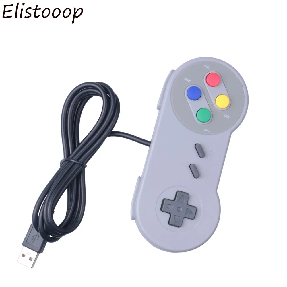 Геймпад с USB-кабелем для игровой приставки Nintendo SNES, Windows PC, MAC Computer.