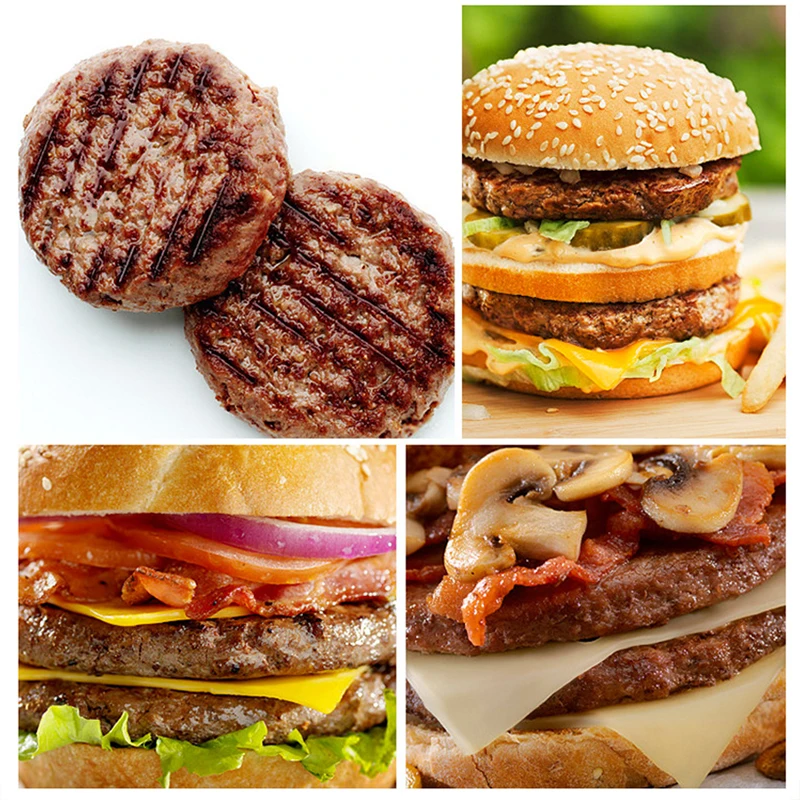 

Round Shape Hamburger Press Aluminum Alloy + ABS Hamburger Meat Beef Grill Burger Press Patty Maker Mold Kitchen Meat Tools