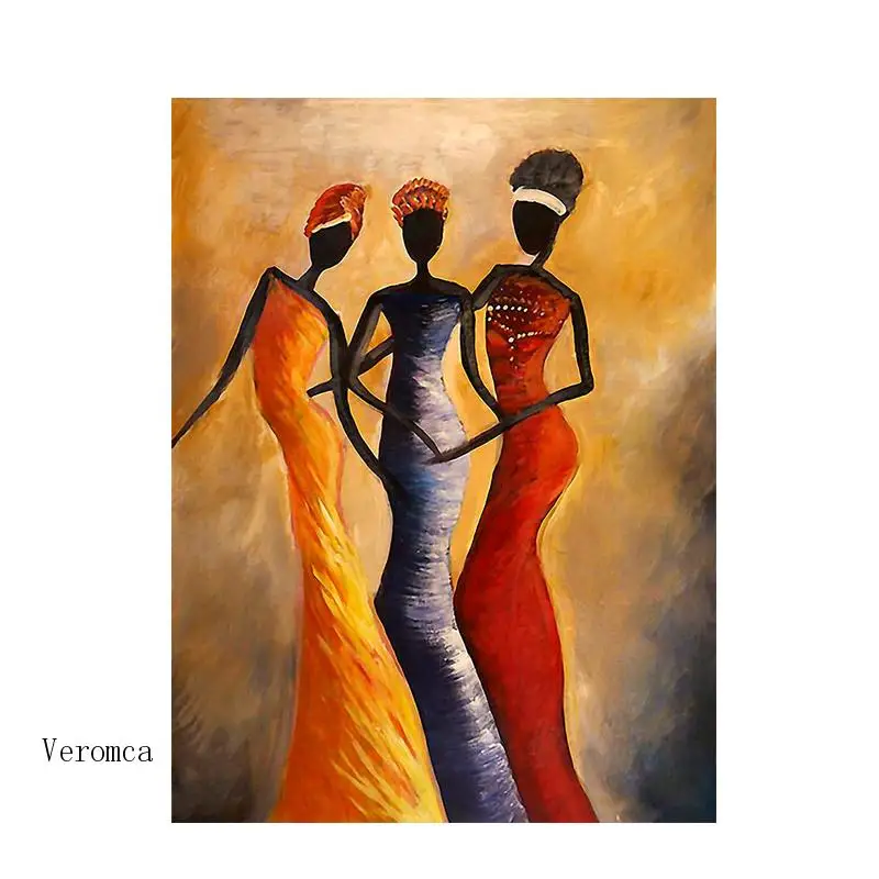

Abstract Vintage African Woman Portrait Oil Painting Poster Prints Wall Art Picture Home Decor Painting for Living Room No Frame
