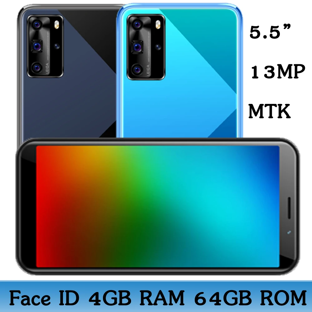 

4 ядра 5i 4G Оперативная память 64G Встроенная память Face ID спереди/сзади Камера MTK 5MP + 13MP глобальная версия разблокирована 5,5 дюймовых смартфонов...