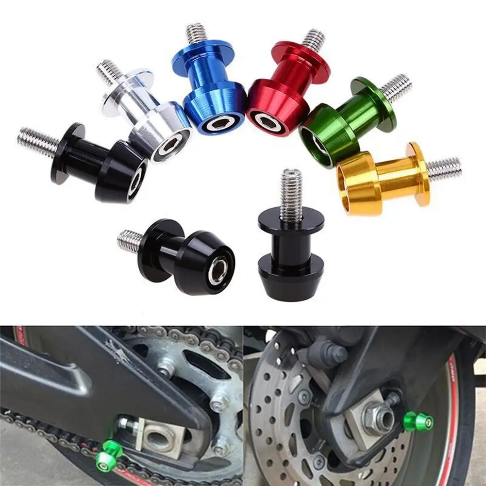 

50% HOT SALES!!!2Pcs 8/10mm Metal Motorcycle Motorbike Swingarm Spools Slider Bolt Accessories