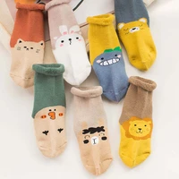 childrens clothes for newborns baby infant warm socks toddlers cotton kids anime cute girl boy anti slip with rubber sole terry