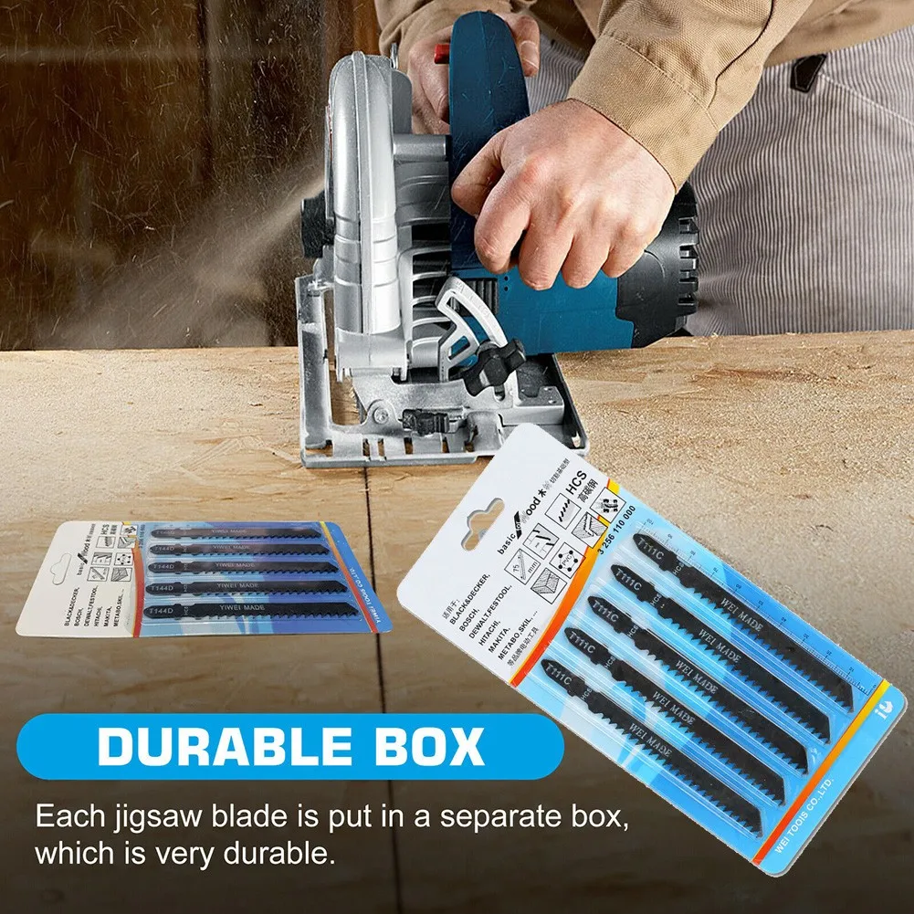 

40pcs Jig Saw Blade Jigsaw Blades Metal Plastic Cutting Assorted Blades Woodworking T144D/T244D/T127D/T111C For Bosch Makita