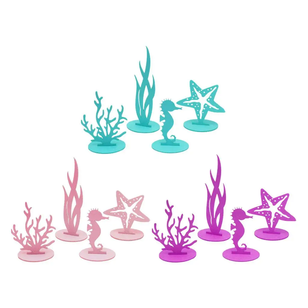 

4 шт., украшения для вечеринки в виде русалки