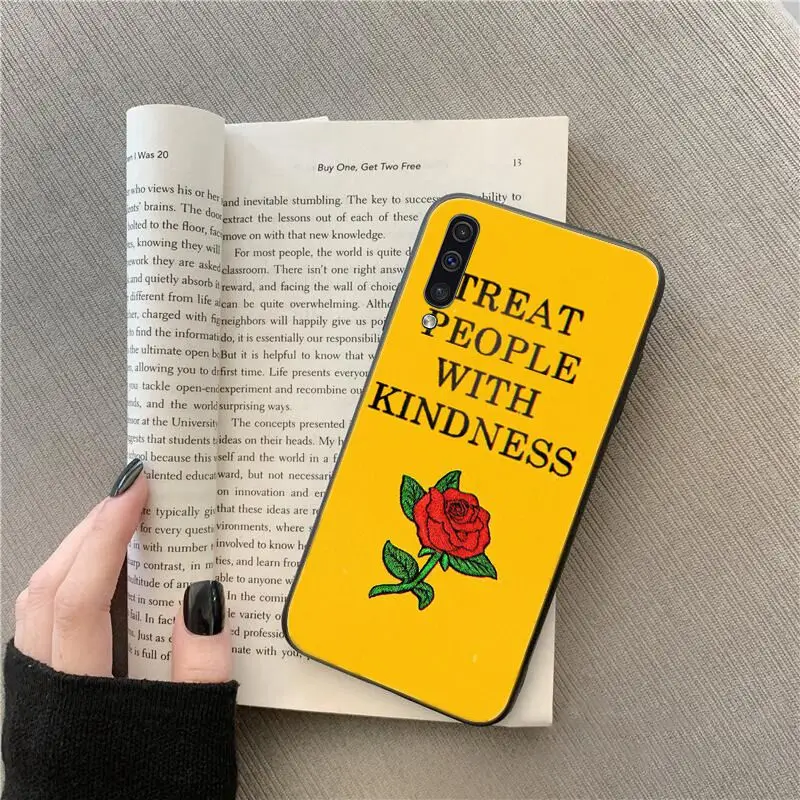 

Yinuoda Harry Styles Treat people with kindness Phone Case For Samsung Galaxy A7 A50 A70 A40 A20 A30 A8 A6 A8 Plus A9 2018