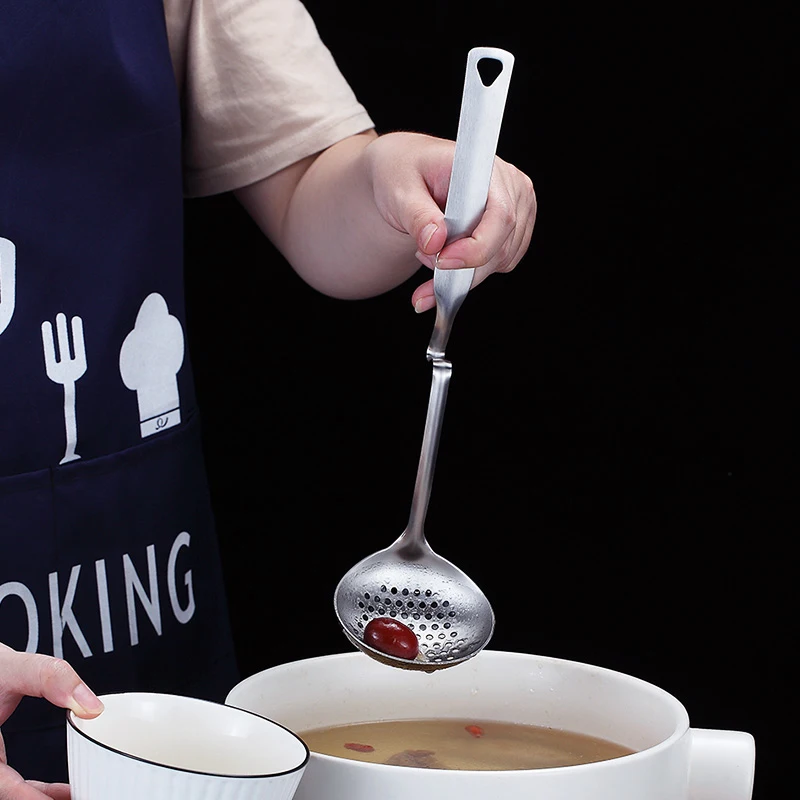 

Multi-functional Soup Spoon Stainless Steel Strainers Spoon Hot Pot Colander Household Fried Food Net Kitchen Cooking Tools