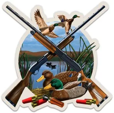 Виниловая наклейка на утиную охоту водонепроницаемая 15*15 см |